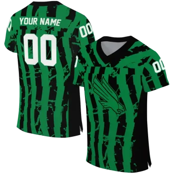 customized north texas mean green stripe splatter green jersey best selling