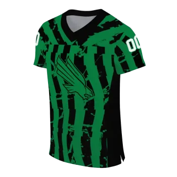 customized north texas mean green stripe splatter green jersey fashion forward