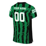 customized north texas mean green stripe splatter green jersey best selling