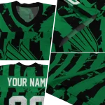 customized north texas mean green stripe splatter green jersey best selling