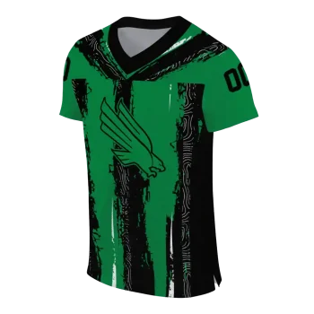 customized north texas mean green striped texture green jersey fashion forward