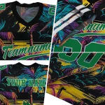 customized north texas mean green sundown palm jersey best selling