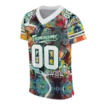 customized north texas mean green tribal face jersey best selling
