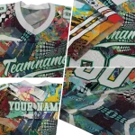 customized north texas mean green tribal face jersey best selling