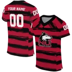 customized northern illinois huskies art stripe red jersey best selling