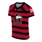 customized northern illinois huskies art stripe red jersey best selling
