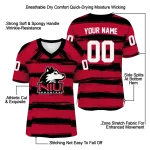 customized northern illinois huskies art stripe red jersey best selling