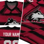 customized northern illinois huskies art stripe red jersey best selling