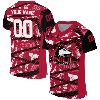 customized northern illinois huskies camo shatter red jersey best selling