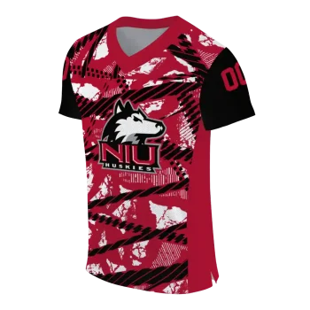 customized northern illinois huskies camo shatter red jersey fashion forward