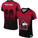 customized northern illinois huskies halftone flow red black jersey best selling