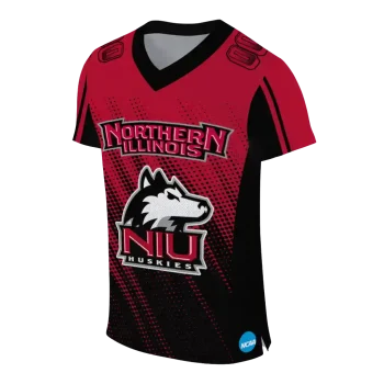 customized northern illinois huskies halftone flow red black jersey fashion forward