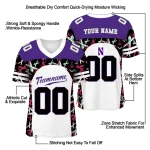 customized northwestern wildcats brushstroke xs white black jersey best selling