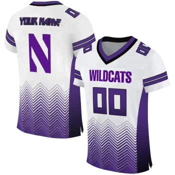 customized northwestern wildcats halftone sweep white black jersey best selling