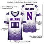 customized northwestern wildcats halftone sweep white black jersey best selling