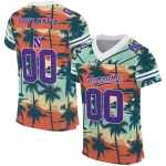 customized northwestern wildcats horizon palm sunset jersey best selling