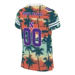 customized northwestern wildcats horizon palm sunset jersey best selling