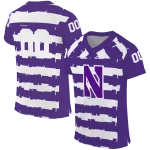 customized northwestern wildcats layered grids purple jersey best selling