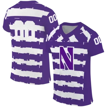 customized northwestern wildcats layered grids purple jersey best selling