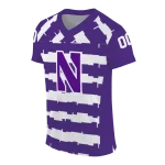 customized northwestern wildcats layered grids purple jersey best selling