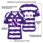 customized northwestern wildcats layered grids purple jersey best selling
