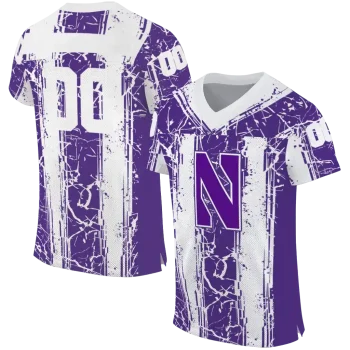 customized northwestern wildcats rugged stripes purple jersey best selling