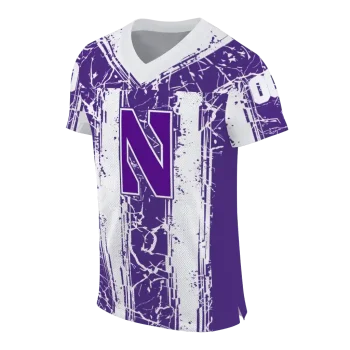 customized northwestern wildcats rugged stripes purple jersey fashion forward