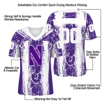 customized northwestern wildcats rugged stripes purple jersey best selling