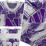 customized northwestern wildcats rugged stripes purple jersey best selling