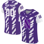 customized northwestern wildcats stripe block purple jersey best selling