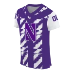 customized northwestern wildcats stripe block purple jersey best selling