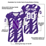 customized northwestern wildcats stripe block purple jersey best selling