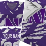customized northwestern wildcats stripe block purple jersey best selling