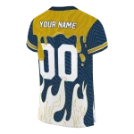 customized notre dame fighting irish dripping flames navy white jersey best selling