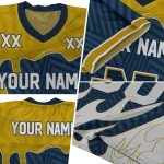 customized notre dame fighting irish dripping flames navy white jersey best selling