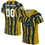 customized notre dame fighting irish stripe splatter navy jersey best selling