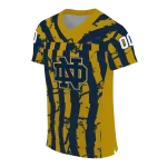 customized notre dame fighting irish stripe splatter navy jersey best selling