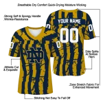 customized notre dame fighting irish stripe splatter navy jersey best selling