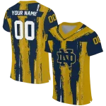 customized notre dame fighting irish striped texture navy jersey best selling