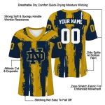 customized notre dame fighting irish striped texture navy jersey best selling