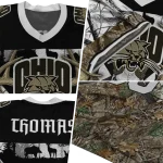 customized ohio bobcats antler skull camouflage hunting jersey best selling