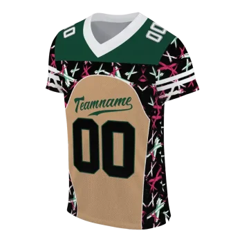 customized ohio bobcats brushstroke xs tan black jersey fashion forward
