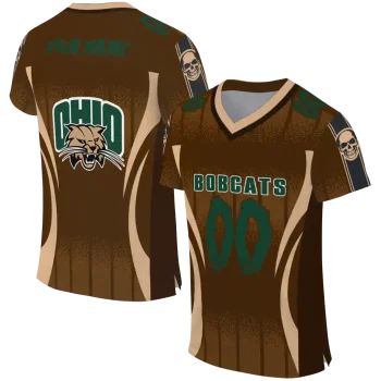 customized ohio bobcats dynamic dots tan jersey best selling