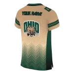 customized ohio bobcats halftone sweep tan black jersey best selling