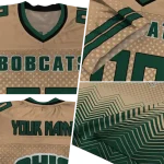 customized ohio bobcats halftone sweep tan black jersey best selling