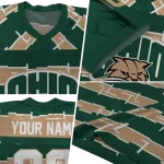 customized ohio bobcats layered grids green jersey best selling