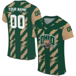 customized ohio bobcats stripe block green jersey best selling