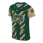 customized ohio bobcats stripe block green jersey best selling