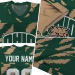 customized ohio bobcats stripe block green jersey best selling