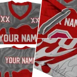 customized ohio state buckeyes dripping flames scarlet white jersey best selling